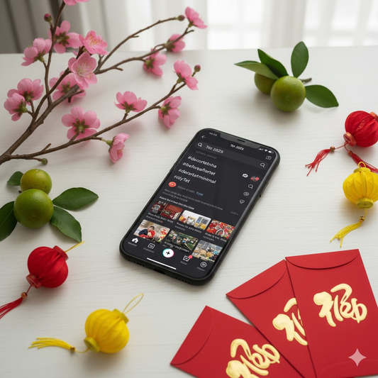 Hashtag Tết hot trên TikTok 2025 – Tăng reach cho video decor Tết