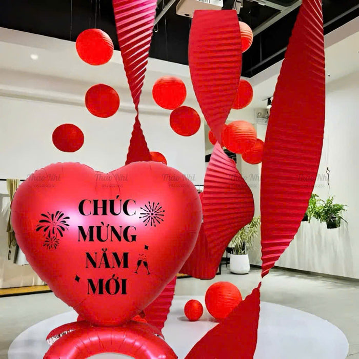 Bóng Nhôm Trang Trí Tết Bính Ngọ 2026 - Bóng nhôm Chúc mừng năm mới