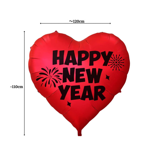 Bóng trái tim Happy New Year Siêu To (treo)