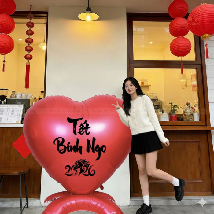 Bóng Nhôm Trang Trí Tết Bính Ngọ 2026 - Bóng nhôm Chúc mừng năm mới