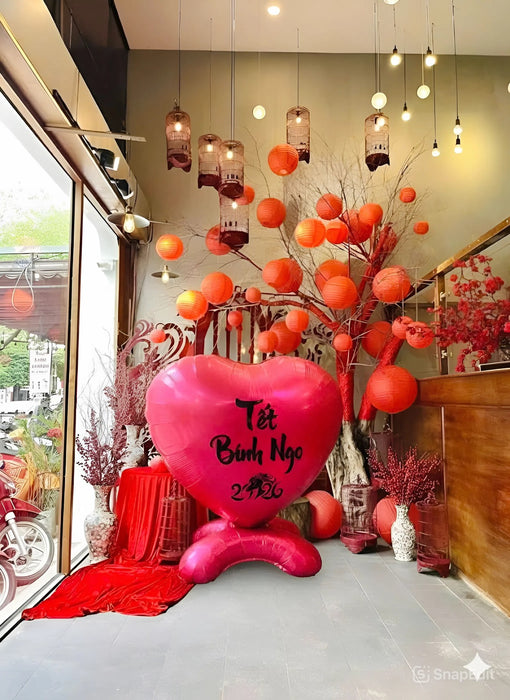 Bóng Nhôm Trang Trí Tết Bính Ngọ 2026 - Bóng nhôm Chúc mừng năm mới